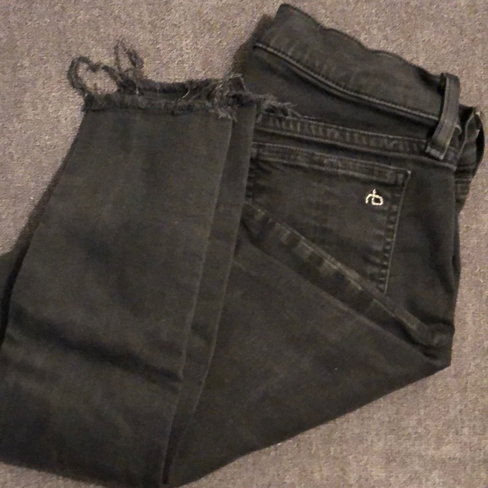 Stretchy black rag and bone jeans